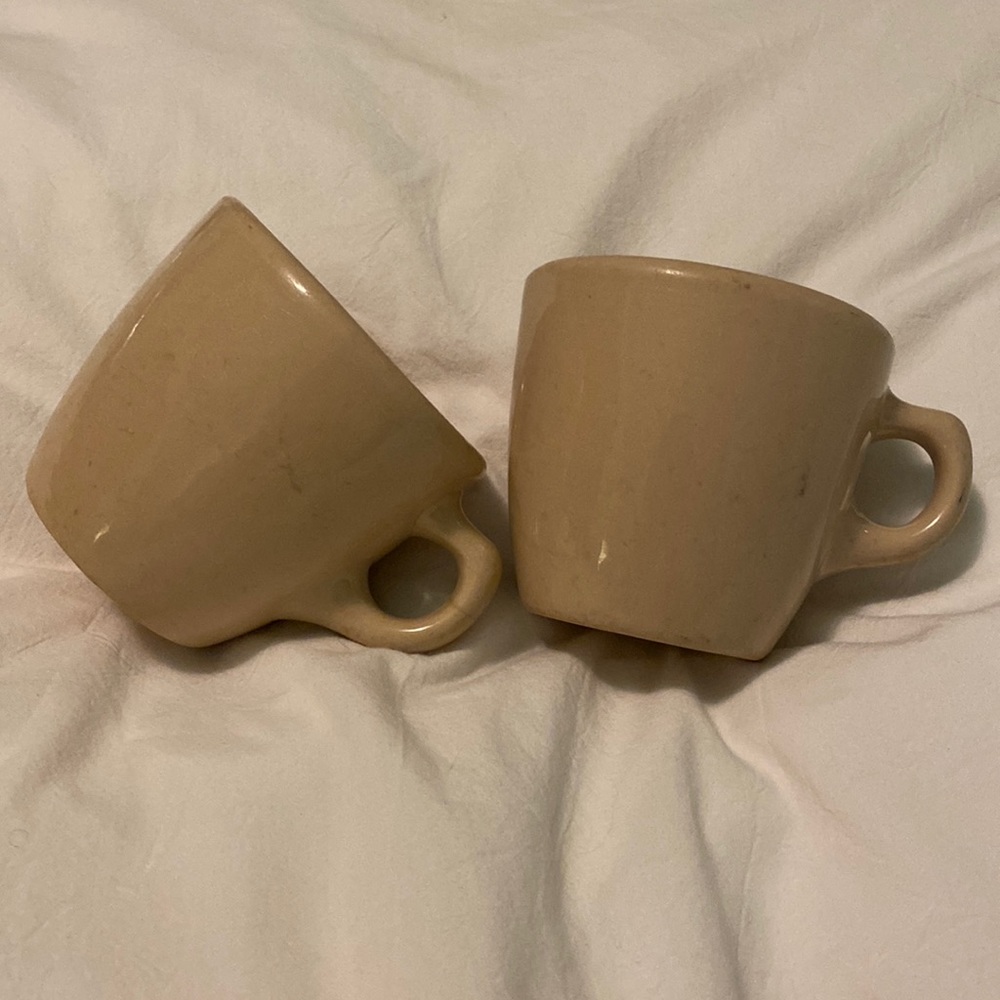 2 Buffalo China Cafe coffee cups